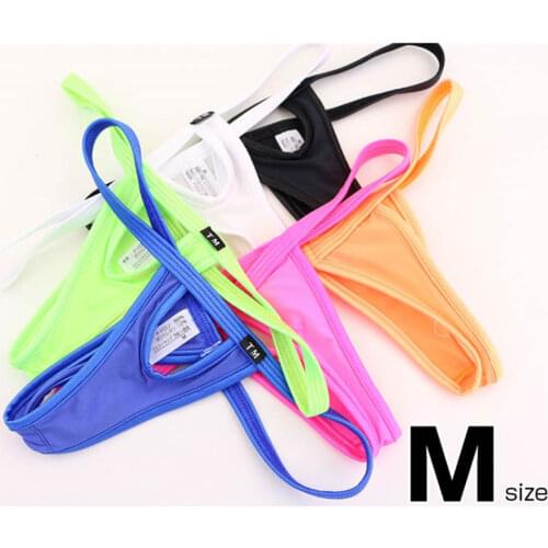 Mens Micro Pouch Thong G-String Mini Ultra-thin Briefs Underwear Breathable Open Butt Crotchless Panties Sissy T-Back Briefs