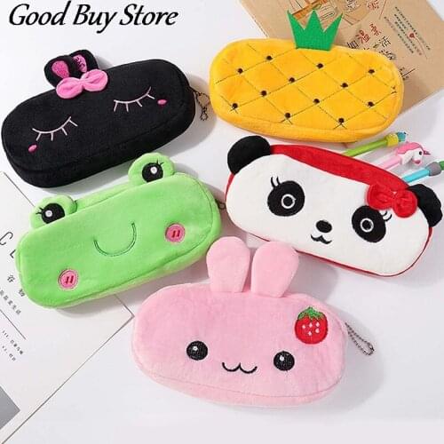 Soft Plush Cartoon Women Coin Purse Cute Animal Coin Wallet Change Pouch Zipper Card Holder Portable Storage Bag Mini Wallets