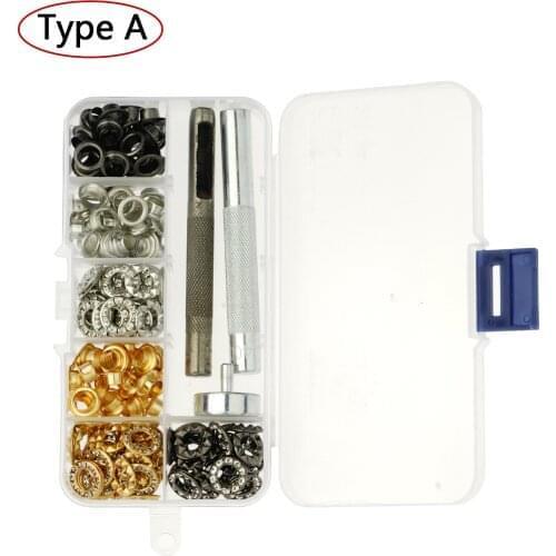 Metal Eyelets Tool Set Grommets Installer Eyelets Tool Kit For Clothing Leather Craft DIY Scrapbook Garment Eyelets Accessories