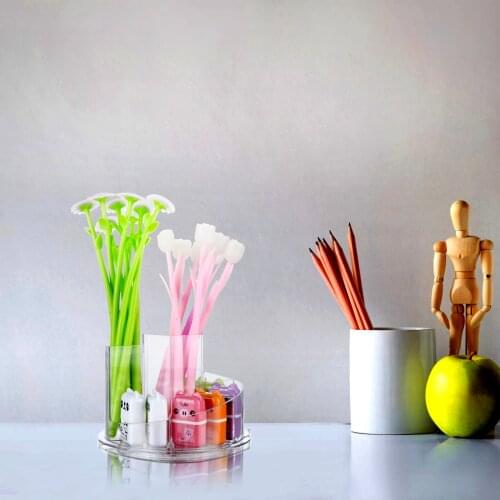Desktop Storage Box Cute Desk Home Decoration Student Stationery Pen Holder 360 Degree Rotating Pen Holder