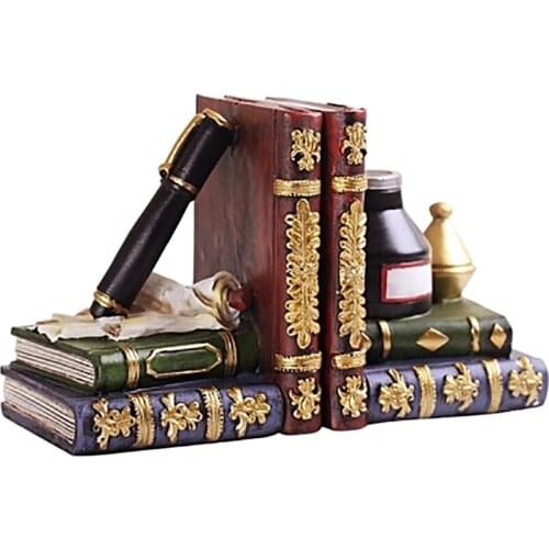 NORDIC RESIN BOOK STAND CREATIVE RETRO BOOK BLOCK ORNAMENTS VINTAGE BOOK HOLDER HOME LIVING ROOM DECORATION DESKTOP CRAFTS GIFTS