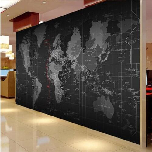 Beibehang Customize any size fresco wallpaper 3D Personality Technology World Map Mural Background Wall papel de parede