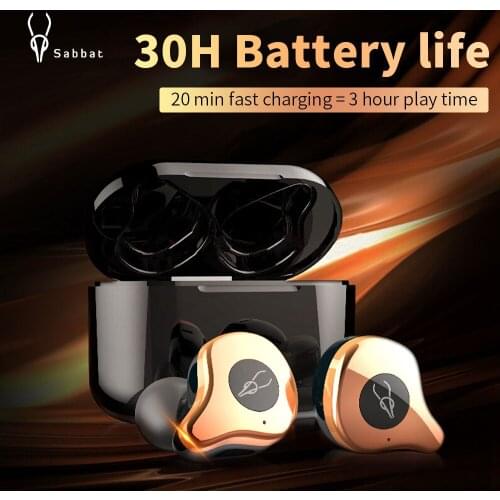 Original Sabbat E12 Ultra TWS Qualcomm QCC3020 BT5.0 Aptx Wireless Earphones Sports HiFi Stereo Earbuds Noise Reduction Headset