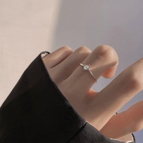 Open Adjustable Star Rings For Women Girls Crystal Korea Fashion Creative Simple Female Girlfriend Holiday Gift Jewelry BOYULIGE