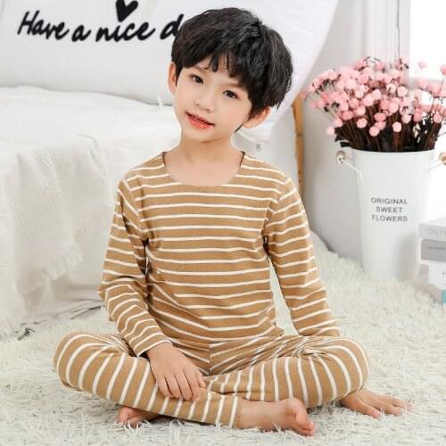 Unisex Pajamas For Boys Girls Soft Cotton Long Sleeve Sleepwear Children Leisure Home Clothing Kids Weekend Nightwear Pyjamas