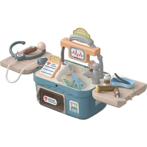 Portable Suitcase Kids Toys Set Simulation Family Equipment Box Pretend Play Educational Toys for Children