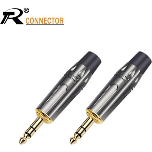 10pcs 3.5mm jack OD=12.8mm Microphone Audio Connector Stereo Male Plug Assembly Gunmetal Plated Speaker Plug