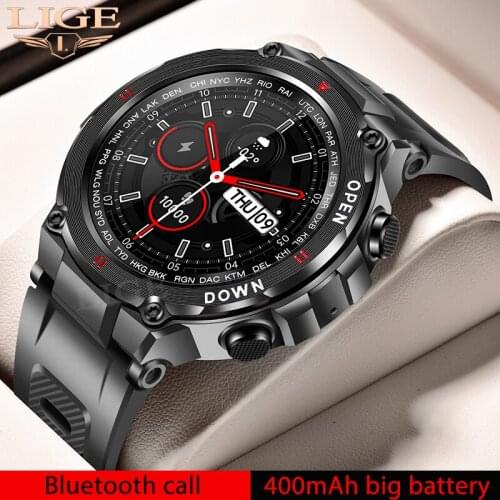LIGE New Fashion Outdoor Smartwatch Men Full Touch Waterproof Smart Watch Women Heart Rate Fitness Tracker Bracelet For Xiaomi