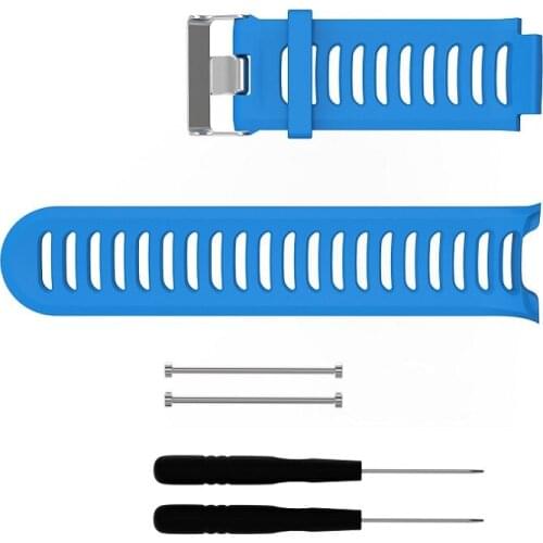 Replacement Silicone Watch Strap Wristwatch Band Watchband + LCD Screen Protectors Shield Film For Garmin Forerunner 910XT