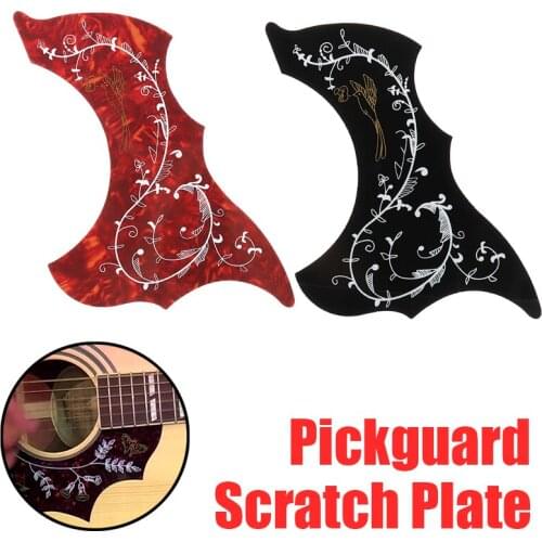 1PC Black Red Acoustic Guitar Hummingbird Pickguard Scratch Plate Pick Guards Guitar Protect Sticker Accessories