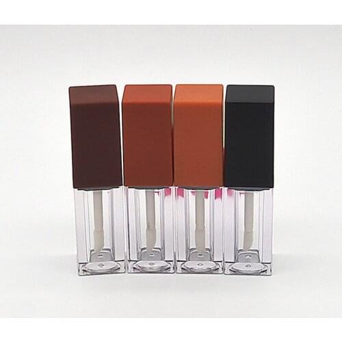 10/50pcs 5ml High Quality Square Makeup Liquid Empty Lipstick Lip Gloss Tubes Transparent Cosmetic Packaging Container