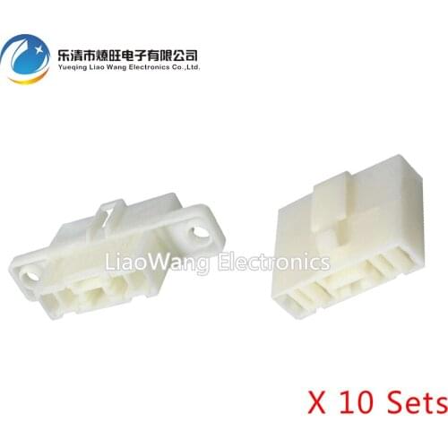 10 Sets 5 Pin with locking plug with screw hole socket white car connector With terminal DJ7051-7.8-11 / 21 5P