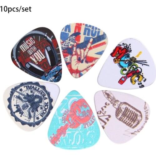 10pcs Random Color Instruments 0.46 0.71mm Antislip Celluloid Guitar Accessories Guitar Pick Plectrum