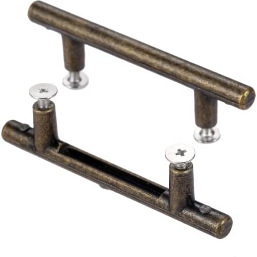 2Pcs Vintage Furniture Knob Retro Kitchen Drawer Cabinet Door Handle Antique Wooden Box Case Cupboard Pull Handles 64*16mm