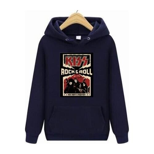 2021 new Mens Printed KISS Rock & Roll All Nite Party Everyday hoodies New Official Band Merch New Arrival High Quality S-4XL