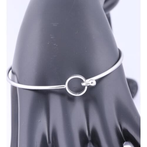 2pcs Stainless Steel Wire Bangle Bracelet Bezel Blanks Diy Accessories For Jewelry Making Supplies