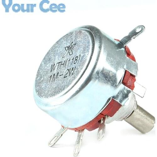 5 pcs WTH118 1A 1M 2W Potentiometer Variable Resistor Electronic Components & Supplies