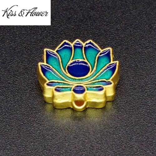 KISS&FLOWER AC36 Fine DIY Jewelry Making Accessories Findings Fittings Bracelet Necklace Loose Vintage Flower Lotus Spacer Beads