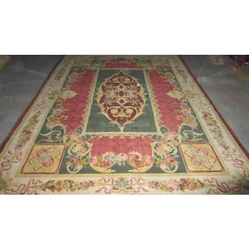 Free shipping 8'x10' 90 Line Royal Savonnerie rug hand knotted carpet