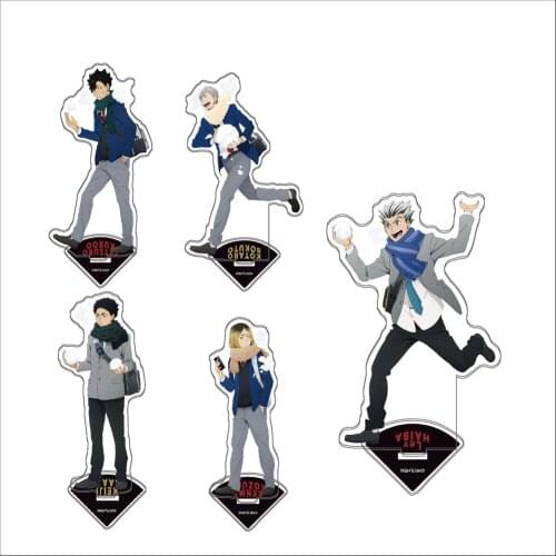 Cartoon Volleyball Junior Desktop Decor Stand Anime Haikyuu!! Acrylic Desk Stand Figure Model Figure Plate Holder Stand Gift