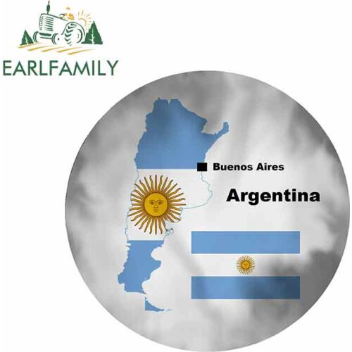 EARLFAMILY 13cm x 13cm for ARGENTINA Flag Auto Car Stickers Funny Bumper Windows Decals Occlusion Scratch Vinyl Car Wrap