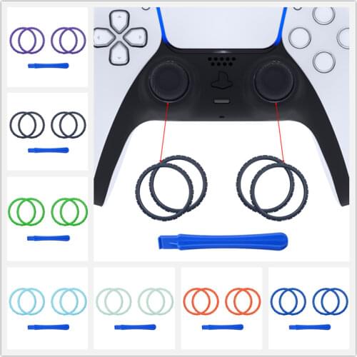 EXtremeRate Replacement Accessories for PS5 Controller, Accent Rings for PS5 Controller - Controller NOT Included