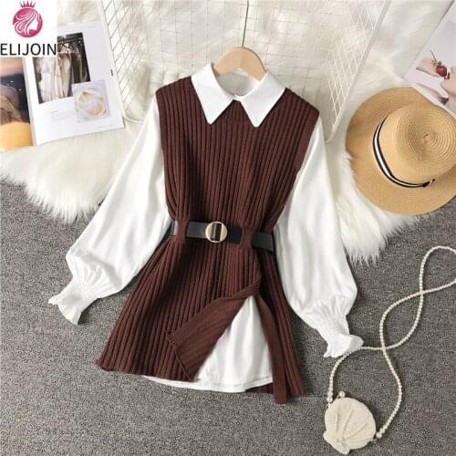 ELIJOIN Fashionable Shirt Dresses