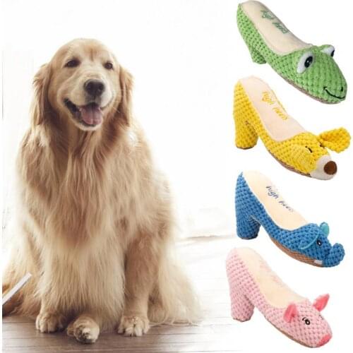 Dog Toys Teeth Cleaning High Heels Shaped Reusable Puppy Teething Training Bite Resistant Chew Toy Squeaky Dogs Supplies