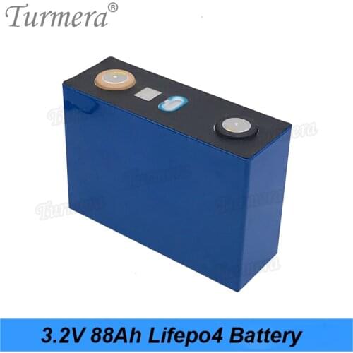 Turmera 3.2V 88Ah Lifepo4 Rechargeable Battery Lithium Iron Phosphate Cell to Solar System or 12V 24V Uninterrupted Power Supply
