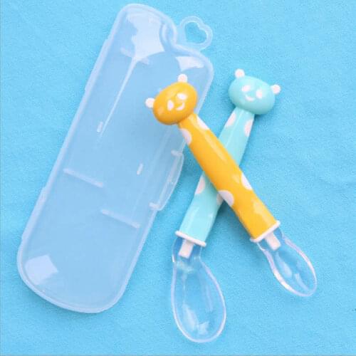 Baby Spoon Baby Silicone Soft Spoon Newborn Soft Head Feeding Water Food supplement Spoon Drinking Schoolware ChildrenTableware