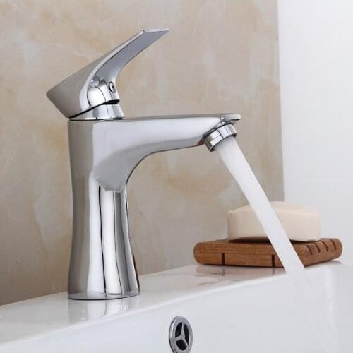 Mini Stylish elegant Bathroom Basin Faucet Brass Vessel Sink Water Tap Mixer Chrome Finish