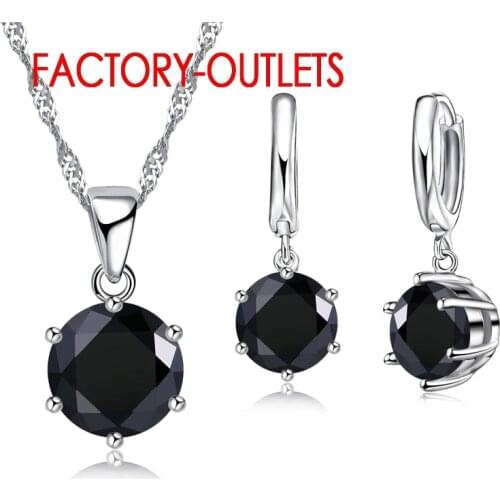 925 Sterling Silver Bridal Jewelry Sets Classic Fashion Jewelry CZ Cubic Zirconia Prong Setting Girls Engagement Anniversary