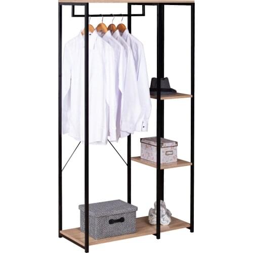 Coat Rack Floor Standing Clothes Hanging Storage Shelf Clothes Hanger Racks with Shelf Shoe Rack Bedroom Living Room Furniture