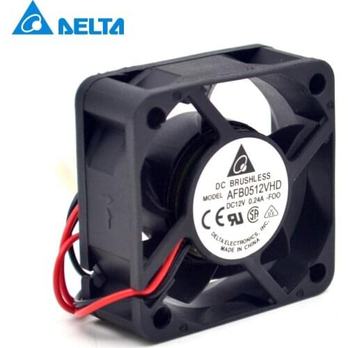 New AFB0512VHD 5020 50mm 12V 0.24A 5cm double ball bearing cooling fan server for Delta 50*50*20mm