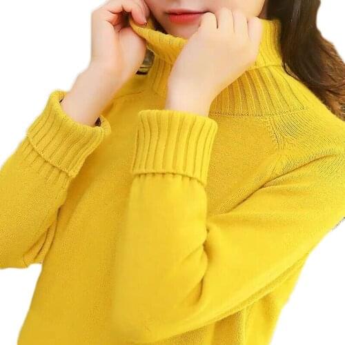 Autumn Winter Sweater Women Turtleneck 2019 Long Sleeve Cashmere Tricot Sweaters And Pullovers Female Knitted Jumper Femme Tops