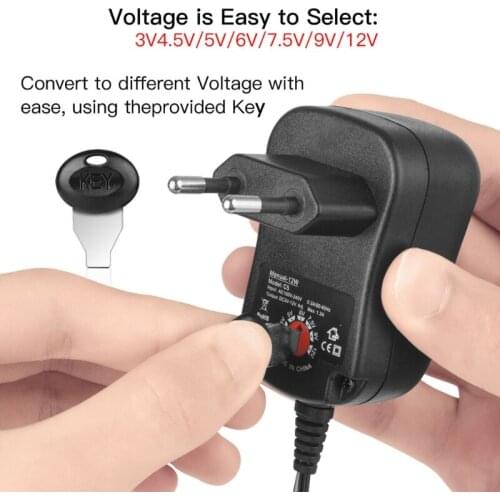 Adjustable AA AAA Battery Eliminator EU Power Adapter Replace 2-8pcs Batteries 270B