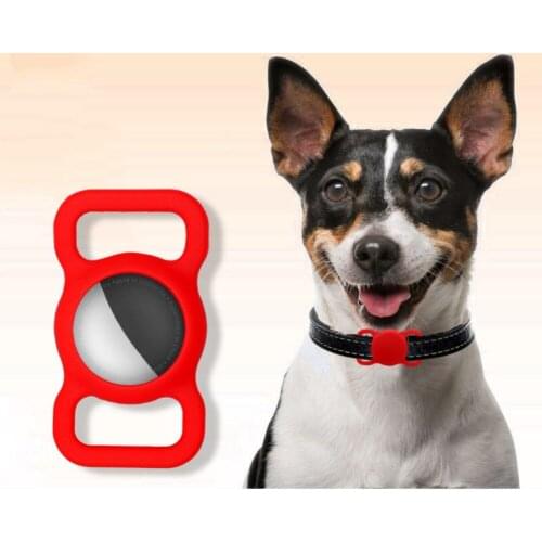 Dog Cat Silicone Protective Case for Apple Airtag GPS Finder Dog Cat Collar Loop Compatible with Apple Airtags Pet Supplies