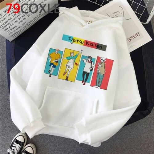 New Japanese Anime Jujutsu Kaisen Hoodies Men Kawaii Cartoon Gojo Satoru Graphic Streetwear Unisex Tops Funny Sweatshirts Male