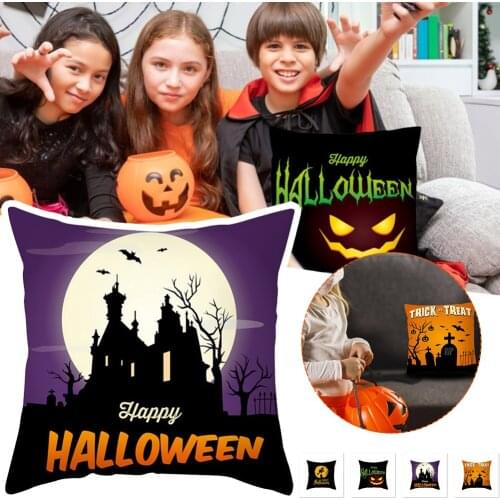 Halloween Decorations Throw Pillow Cover Case Halloween Pumpkin Cushion For Sofa Party Decoration Party Supplies Accessories