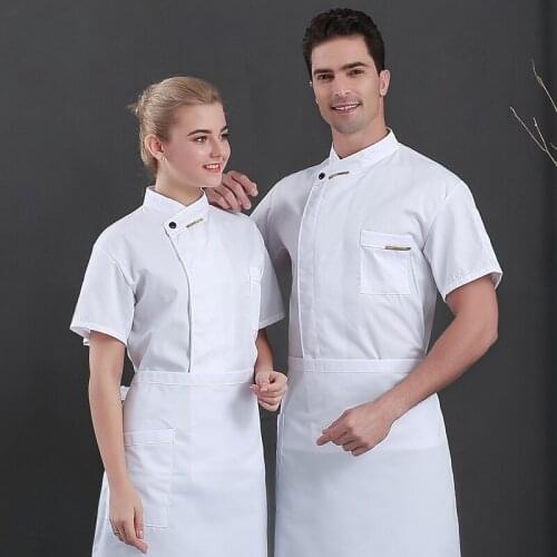 Chef Service Short Sleeve Chef Uniforms Clothing Summer Restaurant Kitchen Overalls Men and Women Breathable Chef Jackets