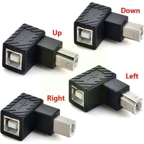 Printer Power Adapter 90 Degree Female to Male Connector Conversion USB Plug Right Angle 2.0 Data Scanner S4J2