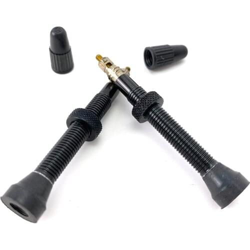 High quality 2 pcs tubeless tire valve 58MM ultra light MTB Road bike aluminum alloy bike tubeless FV valve