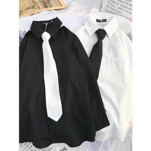 WENKOUBAN Black And White Blouses