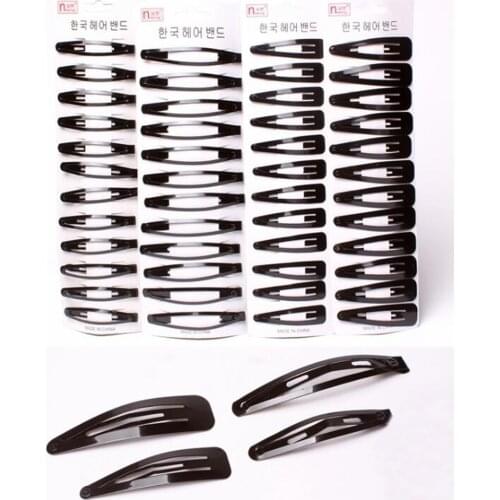 Black Geometric Hair Clip BB Hairpins Barrettes Styling Tools Fashion Women Girls Hair Accessories Headwear Headdress 2 Sizes