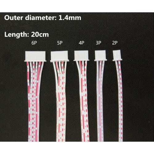 1 Set 2.54mm XH Double end flat cable Terminal cable double head lenght 20cm With rubber plug 2P/3P/4P/5P/6P for Arduino
