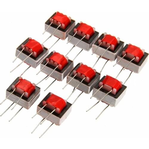 10pcs EI14 Red Nickel Alloy Audio Transformers 600:600 Ohm Europe 1:1 Isolation Double-wire winding Efficient Stable Transformer