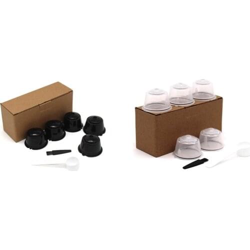 10PCS Reusable Nestle For Dolce Gusto Coffee Capsule Filter Cup Refillable Filter Basket Caps Reusable Spoon Brush-2 & 1