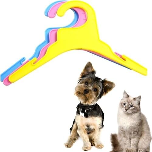 10pcs Plastic Tough Pet Dog Puppy Cat Clothes Clothing Rack Hanger Cute Fashion Pet Hangers