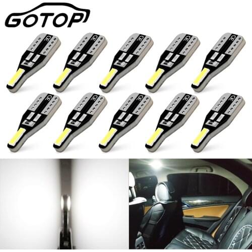 10pcs T10 Led Bulb W5W 194 168 LED Canbus Light Bulb Canbus Error Free Parking Bulb Auto Wedge Clearance Lamp Interior Light 12V