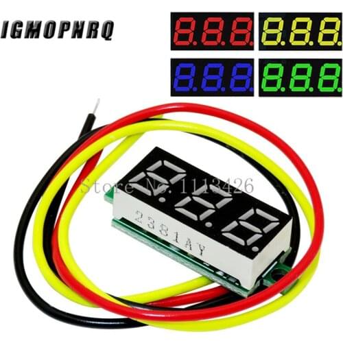 0.28 inch DC 0-100V 3-Wire Mini Gauge voltage meter Voltmeter LED Display Digital Panel Voltmeter Meter Detector Monitor Tools